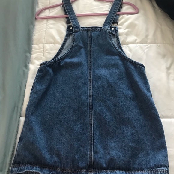 Denim Y-Back Overall Dress Pockets - Picture 5 of 8